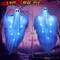 Large Size White Spooky Hanging Ghosts with Blue LED Lights Indoor Outdoor Front Yard Tree Porch